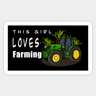 This Girl Loves Farming Magnet